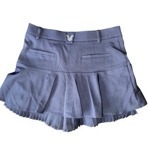 NWT NEVERMINDALL Navy Pleated Skort -Skirt / Shorts Luxury Golf